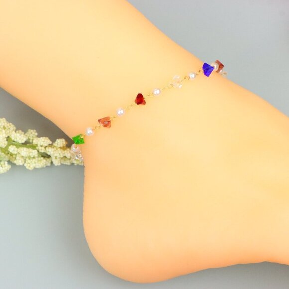 "Handmade Anklet – A Stylish Choice for Women, Thoughtful Gift Idea, EVCH1394 - Picture 7 of 10